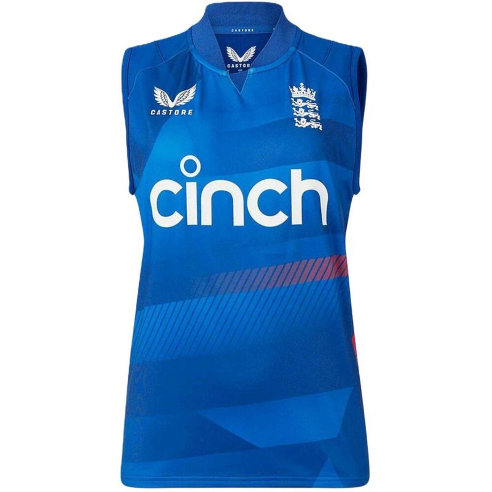 Castore Womens/Ladies England Cricket Sleeveless T-Shirt / Sodalite Blue